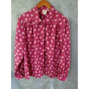 VTG 80's Pykettes Shirt Size 18  Medallion & Jacquard Print Top
